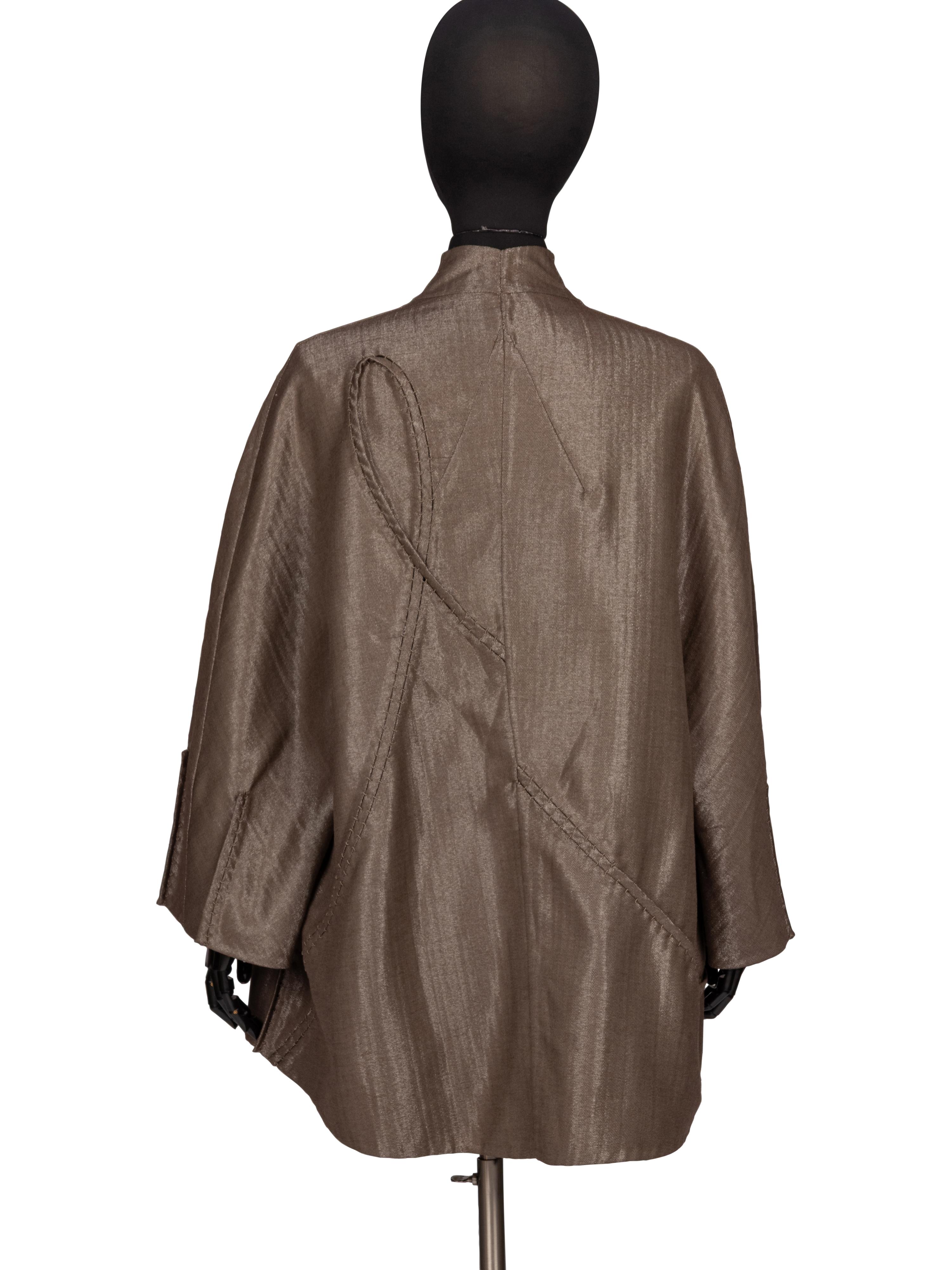 Ralph Rucci, Metallic Pewter Wool Jacket