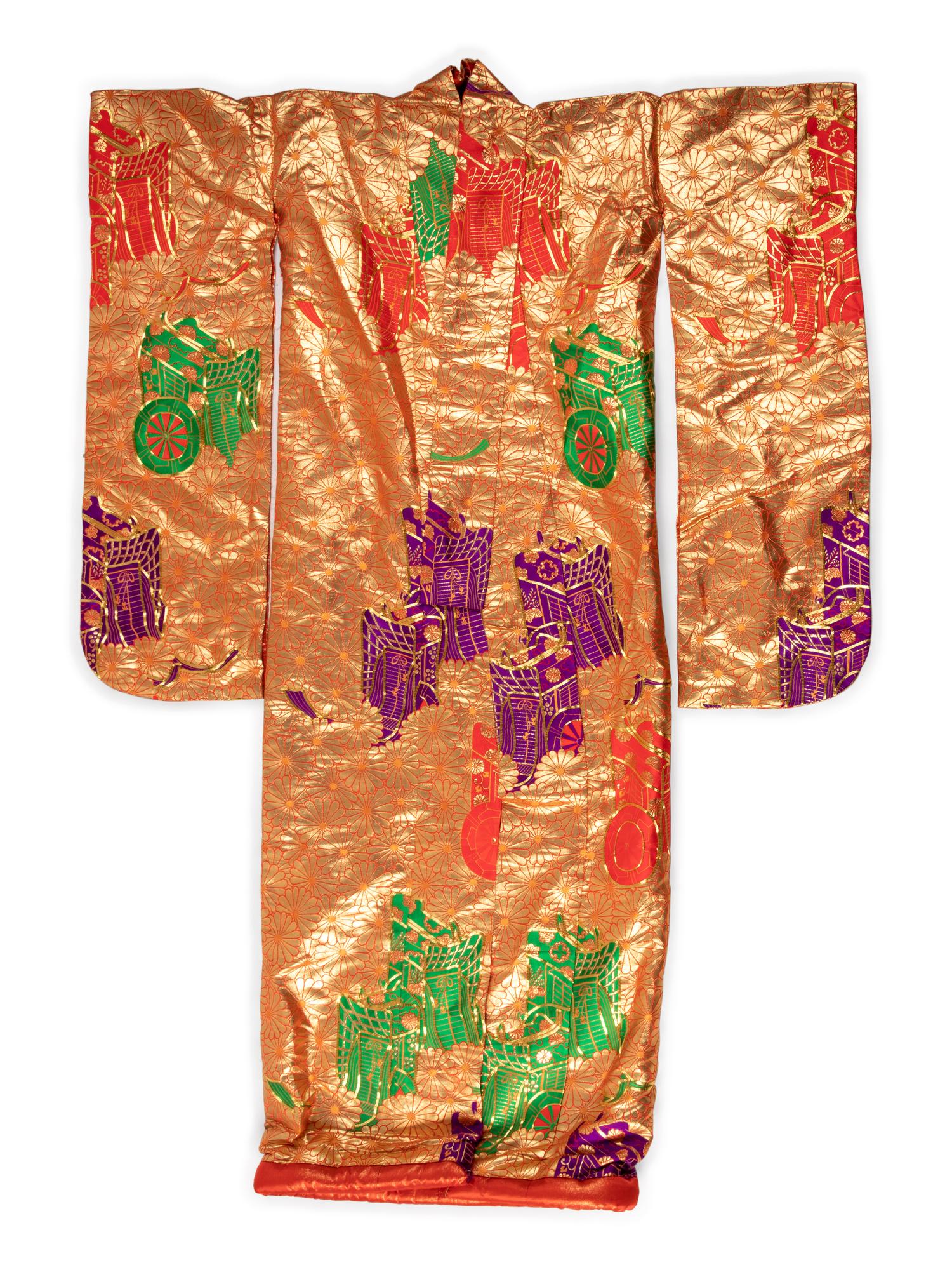 Six Embroidered Silk Kimono