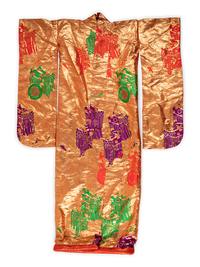 Six Embroidered Silk Kimono
