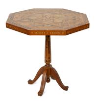 A Parquetry Decorated Various Woods Flip-Top Table