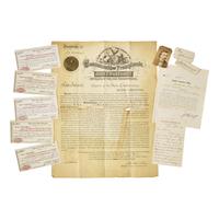 [Lincoln, Abraham] Hartranft, John F. Group of 10 Signed Items