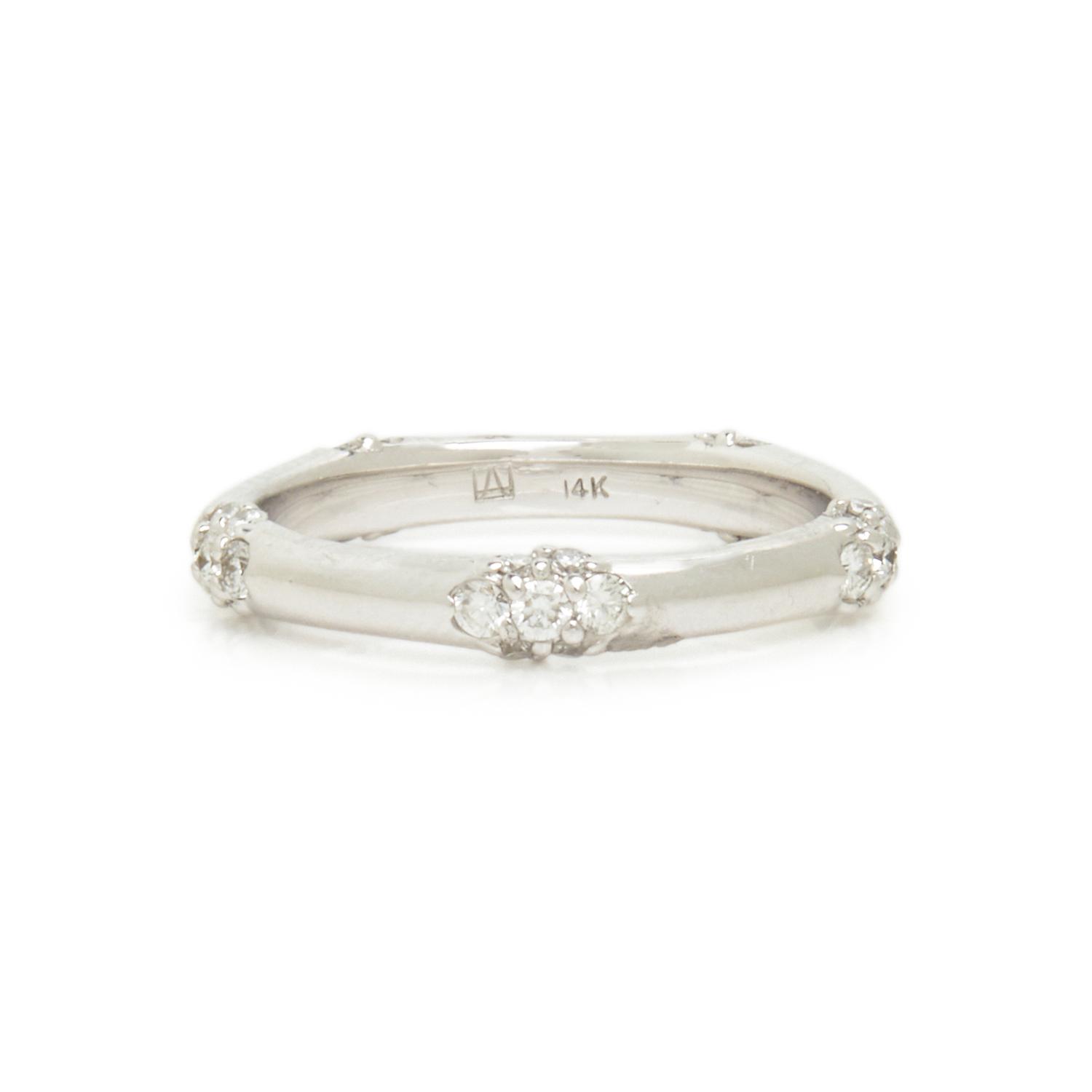ANNA SHEFFIELD, WHITE GOLD AND DIAMOND 'CELESTINE' RING