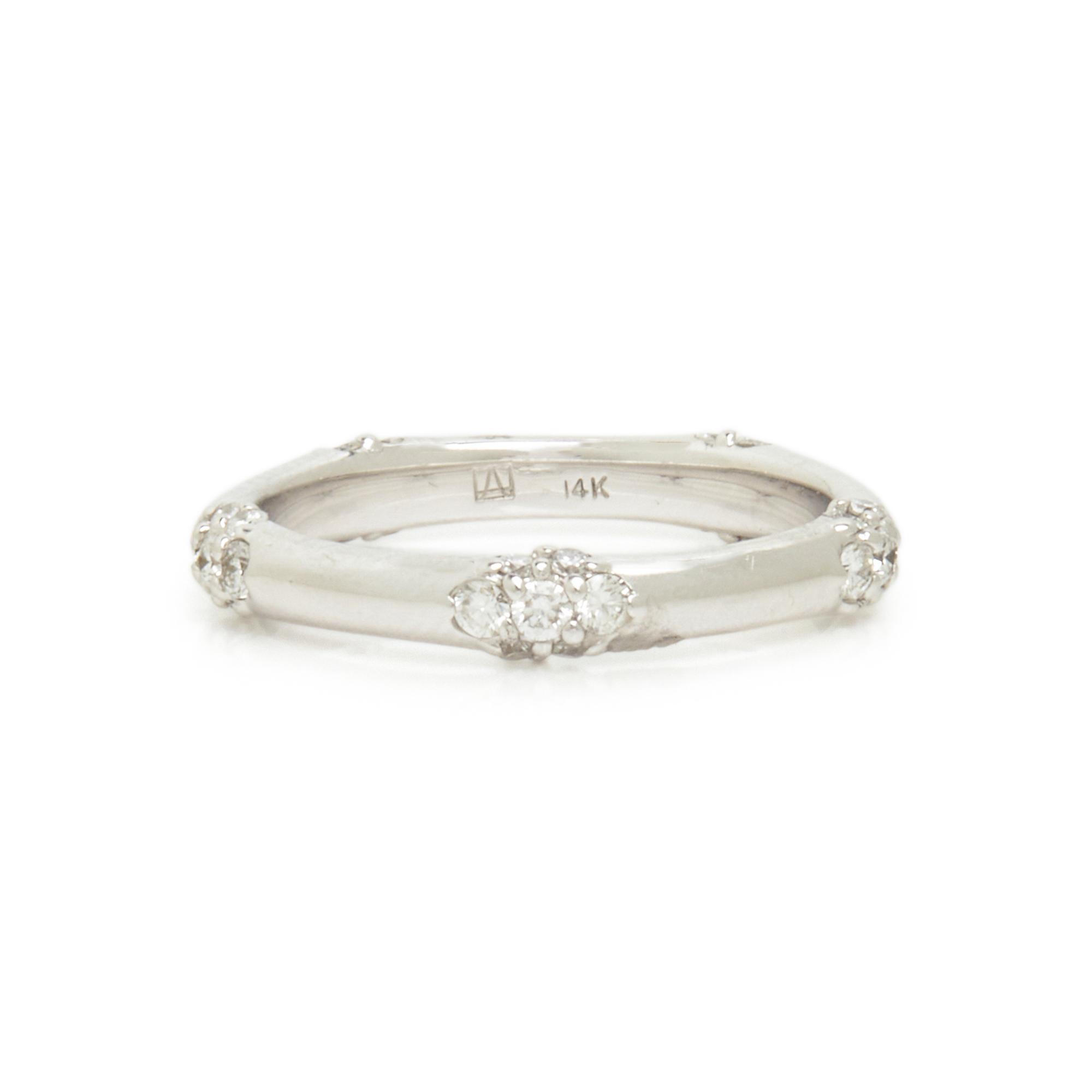 ANNA SHEFFIELD, WHITE GOLD AND DIAMOND 'CELESTINE' RING