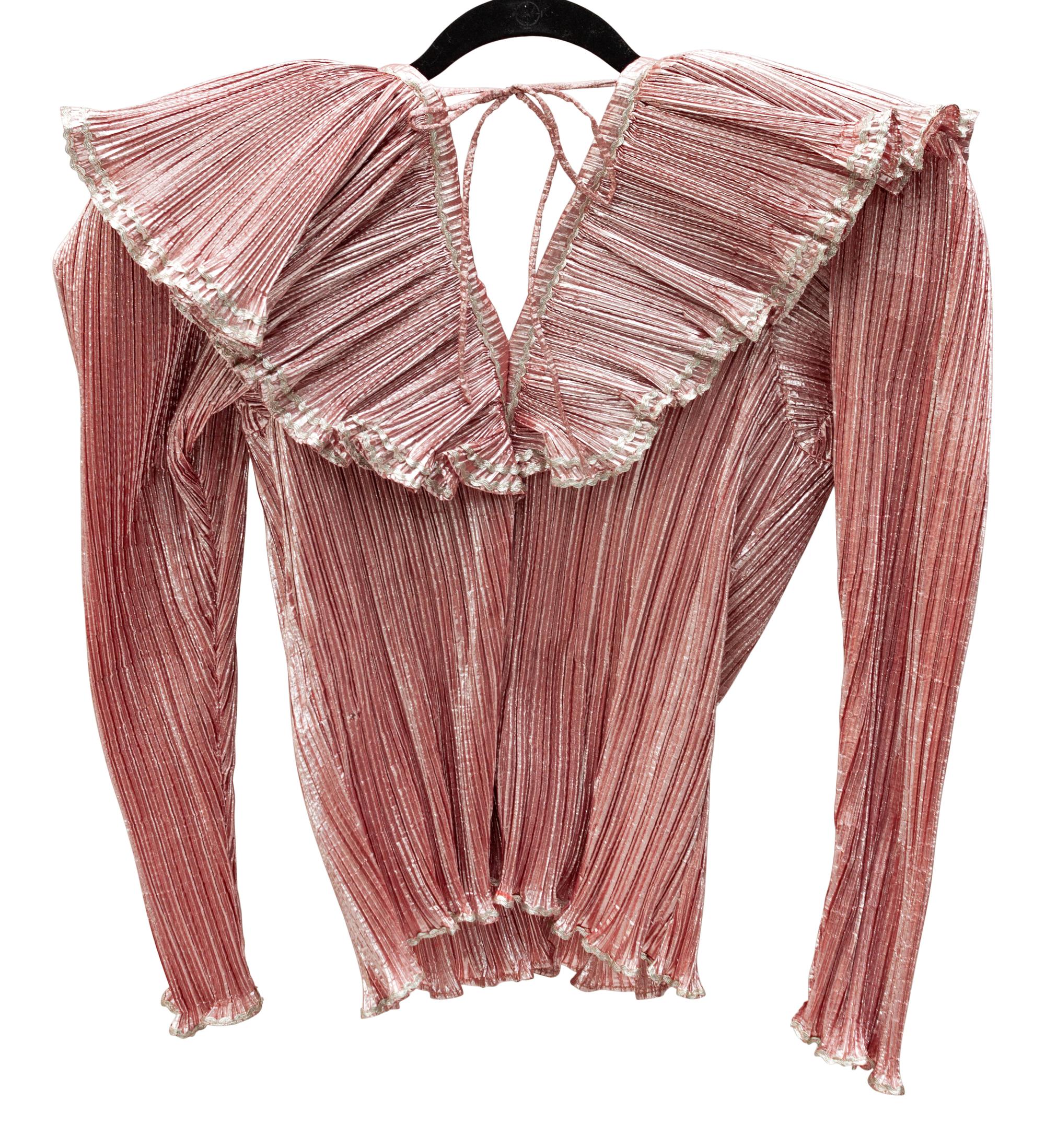 Three Crimped Metallic Organza Rodeo Costume Tops