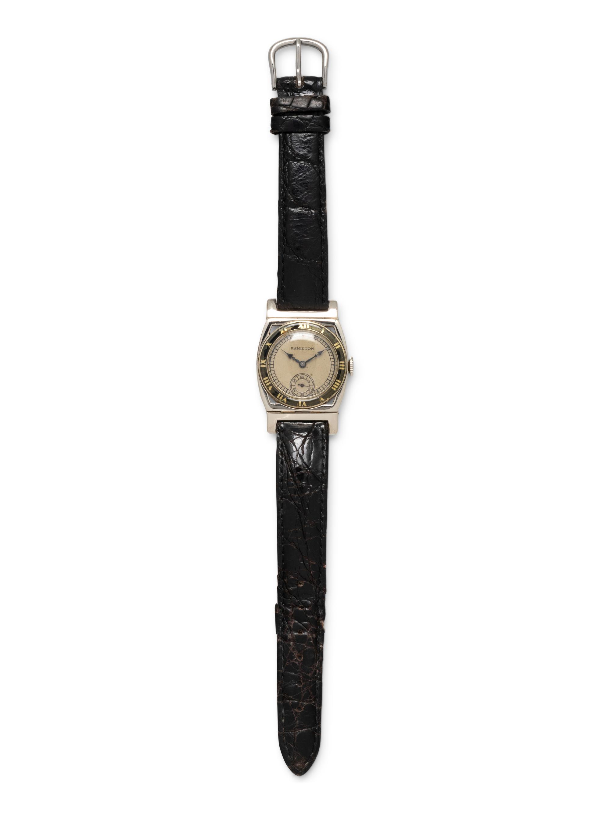 HAMILTON, 14K WHITE GOLD WATCH
