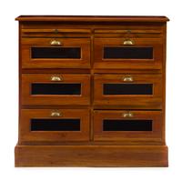 A Brass Mounted Mahogany Storage Cabinet Height 36 1/8 x width 37 x depth 15 7/8 inches. — EARLY 20TH CENTURY