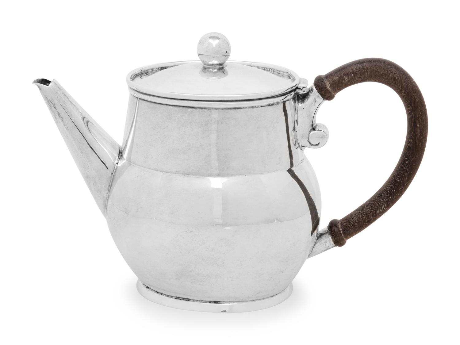 A Mexican Silver Teapot