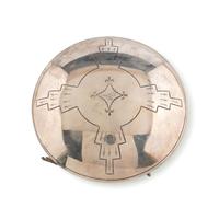 Sterling Silver Bowl, with Removable Katsina Brooches