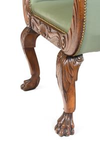 An Italian Carved Walnut Armchair