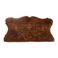 A Pair of Italian Carved Walnut Sgabello Stools