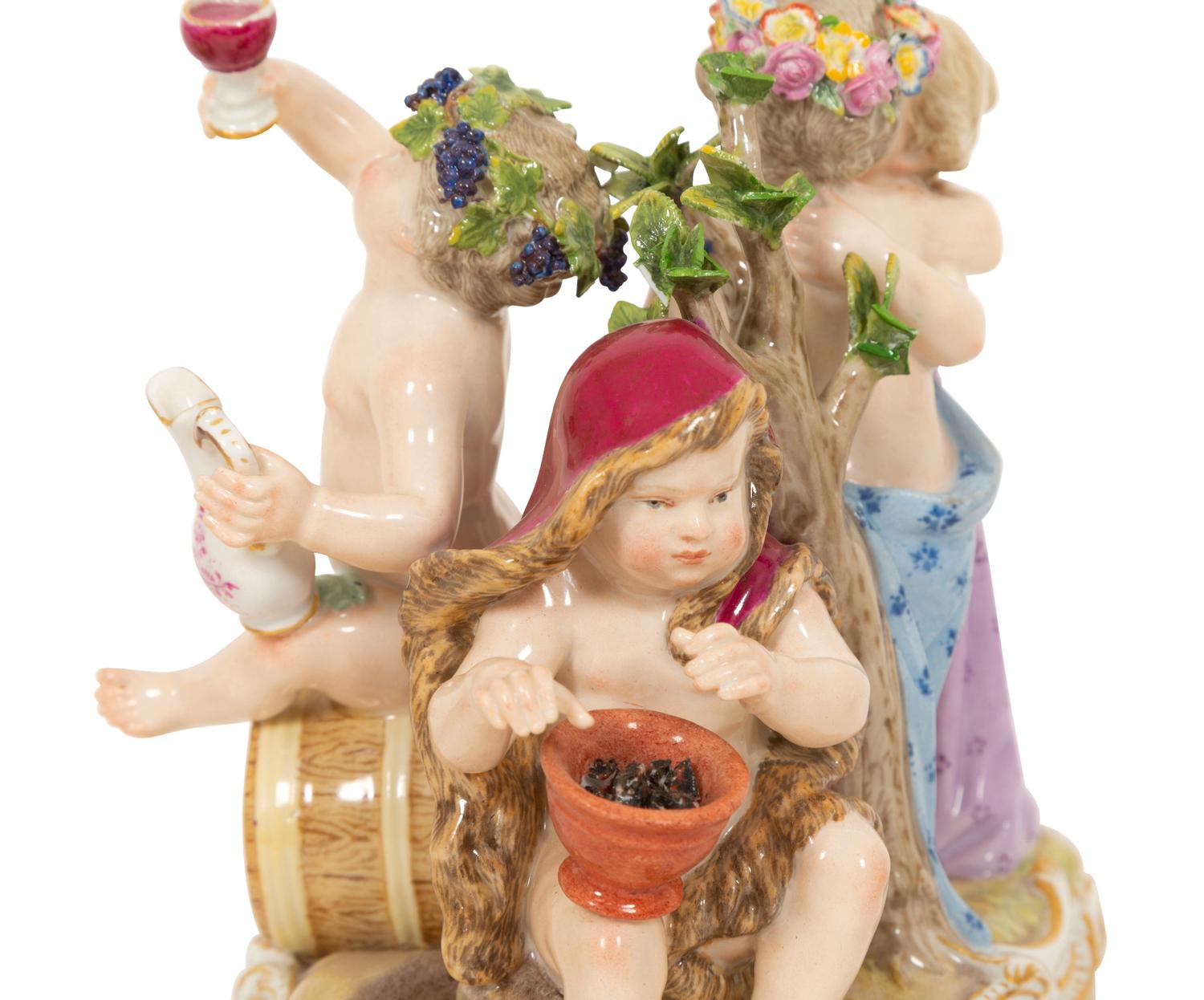 Three Meissen Porcelain Figural Groups