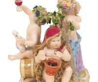 Three Meissen Porcelain Figural Groups