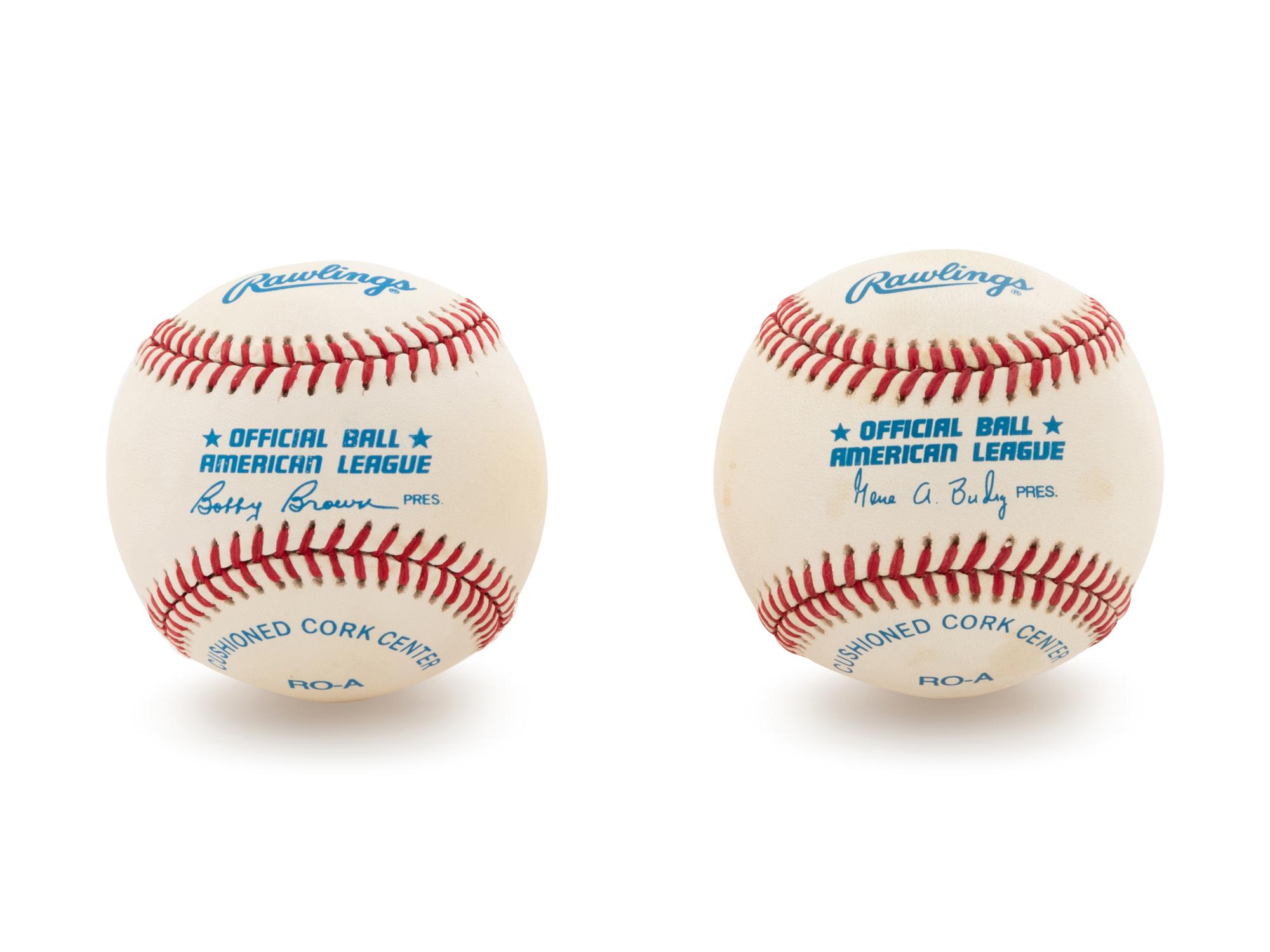 A Group of Three Frank Thomas Signed Items,