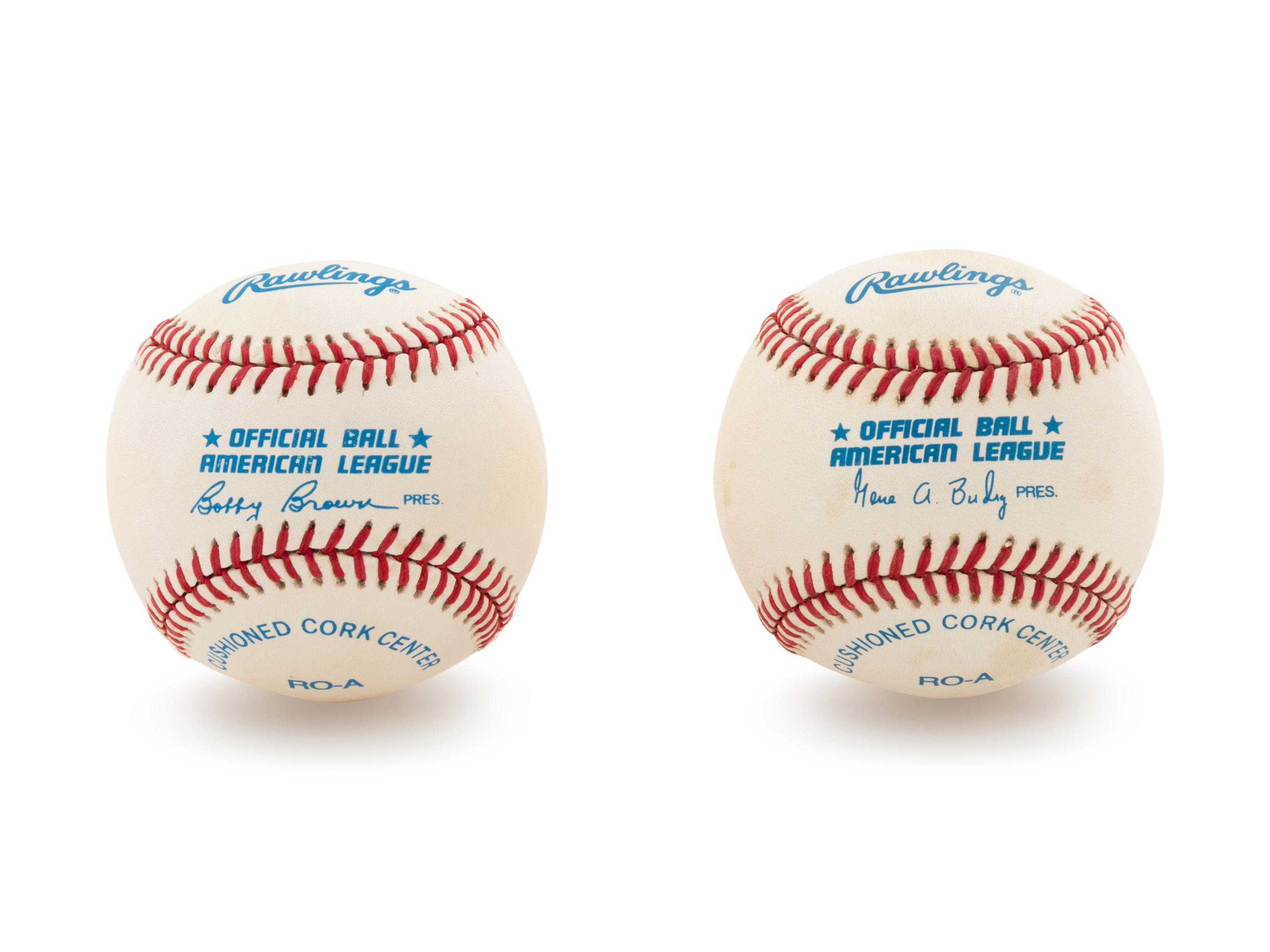 A Group of Three Frank Thomas Signed Items,
