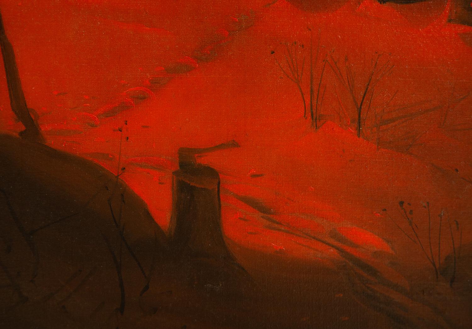 Red Twilight in the Snow
