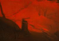 Red Twilight in the Snow