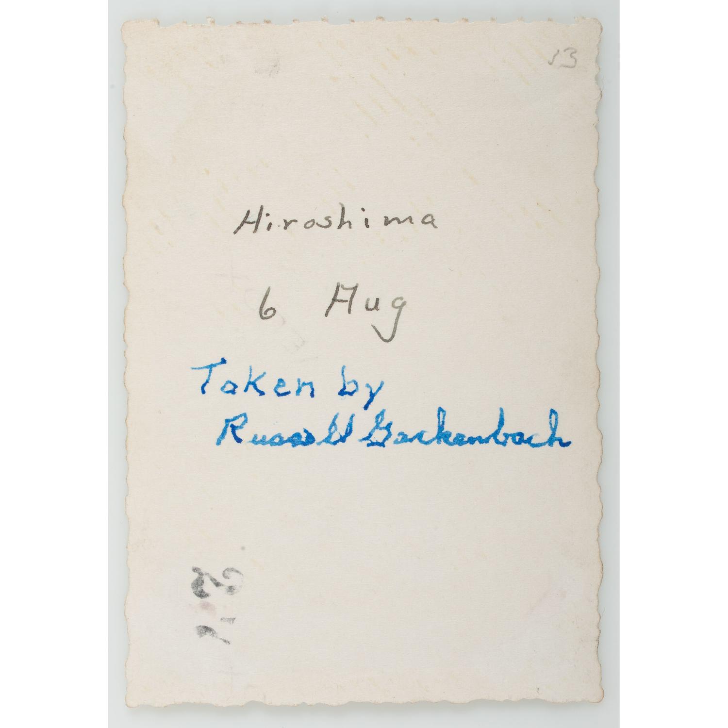 WWII Archive of Russell E. Gackenbach, Navigator of Necessary Evil , Incl. Camera and Photograph of the Bombing of Hiroshima