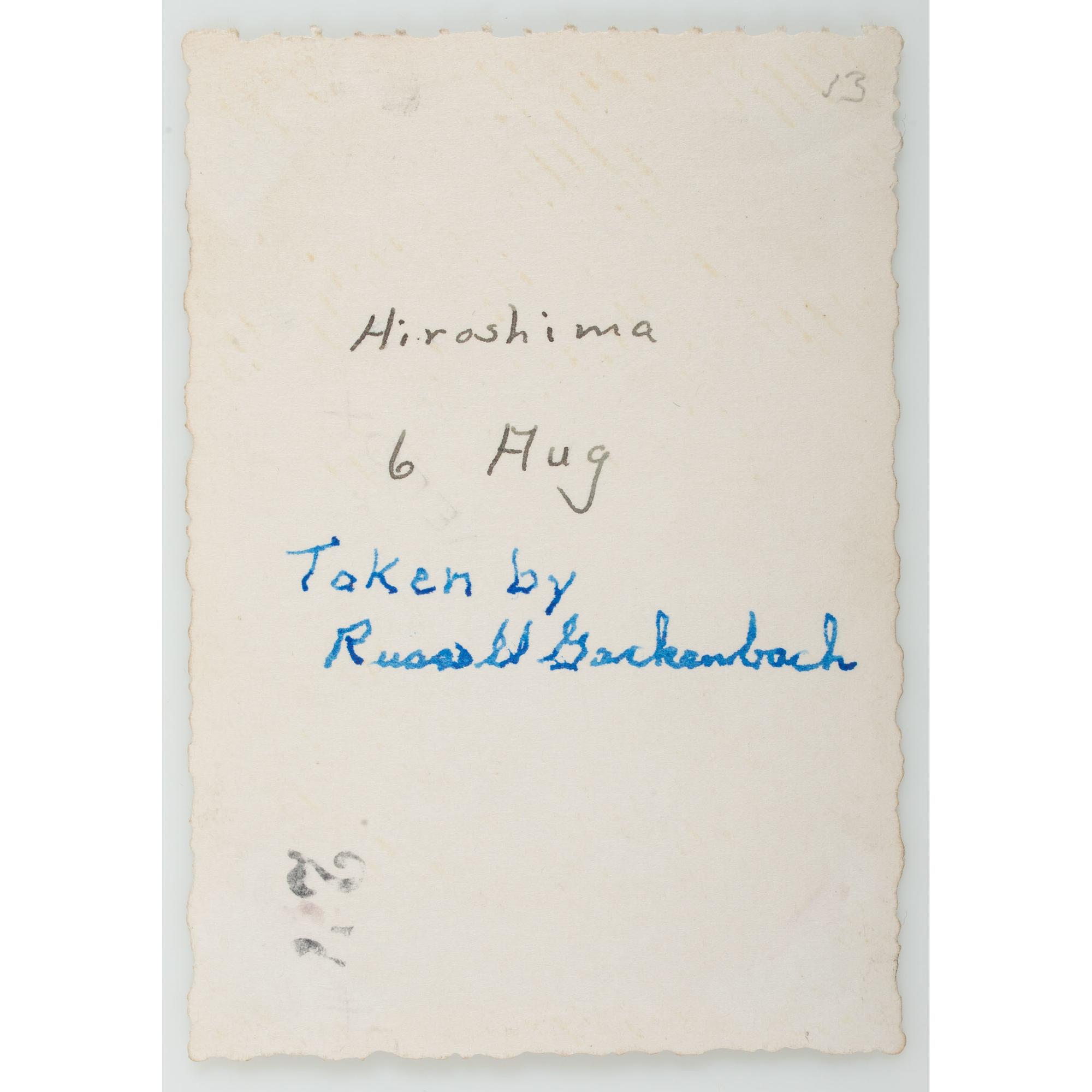WWII Archive of Russell E. Gackenbach, Navigator of Necessary Evil , Incl. Camera and Photograph of the Bombing of Hiroshima