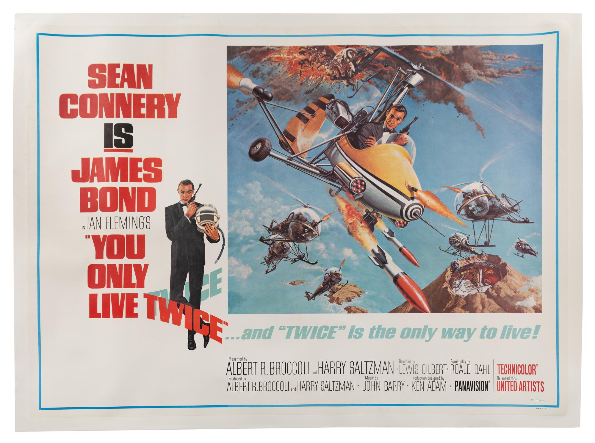A James Bond You Only Live Twice Subway Movie Poster, Style B