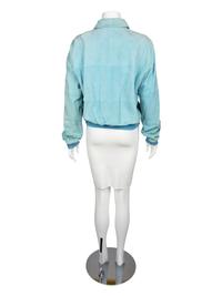 Loro Piana Blue Suede Bomber,