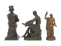 Three Continental Bronze Figures
