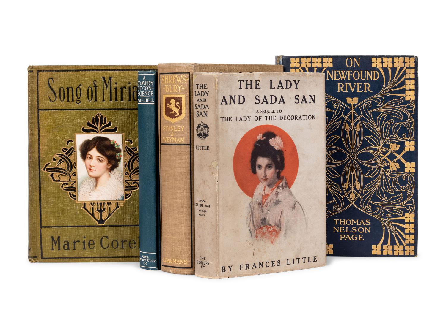 [PUBLISHER'S TRADE BINDINGS - AMERICAN]. A group of 5 bindings designed by the Decorative Designers.