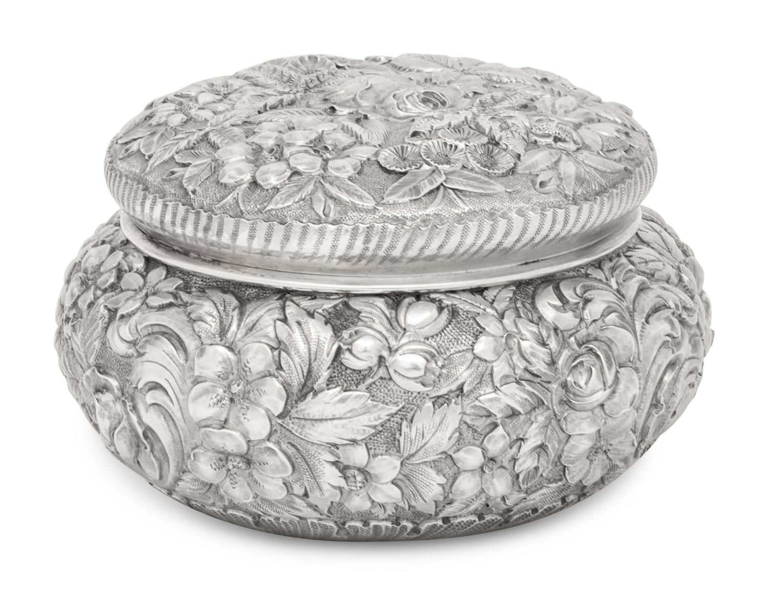 An American Silver Repoussé Dresser Box