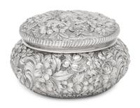 An American Silver Repoussé Dresser Box