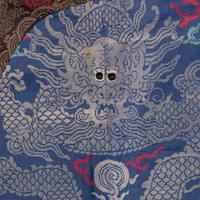 A Chinese Blue Gauze Formal Dragon Robe, Jifu, Late 19th-Mid 20th Century 晚清-民國 藍納紗吉服龍袍