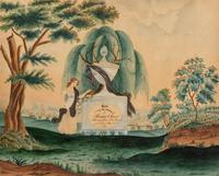 A Watercolor Memorial For Thomas Cheever, 19th Century