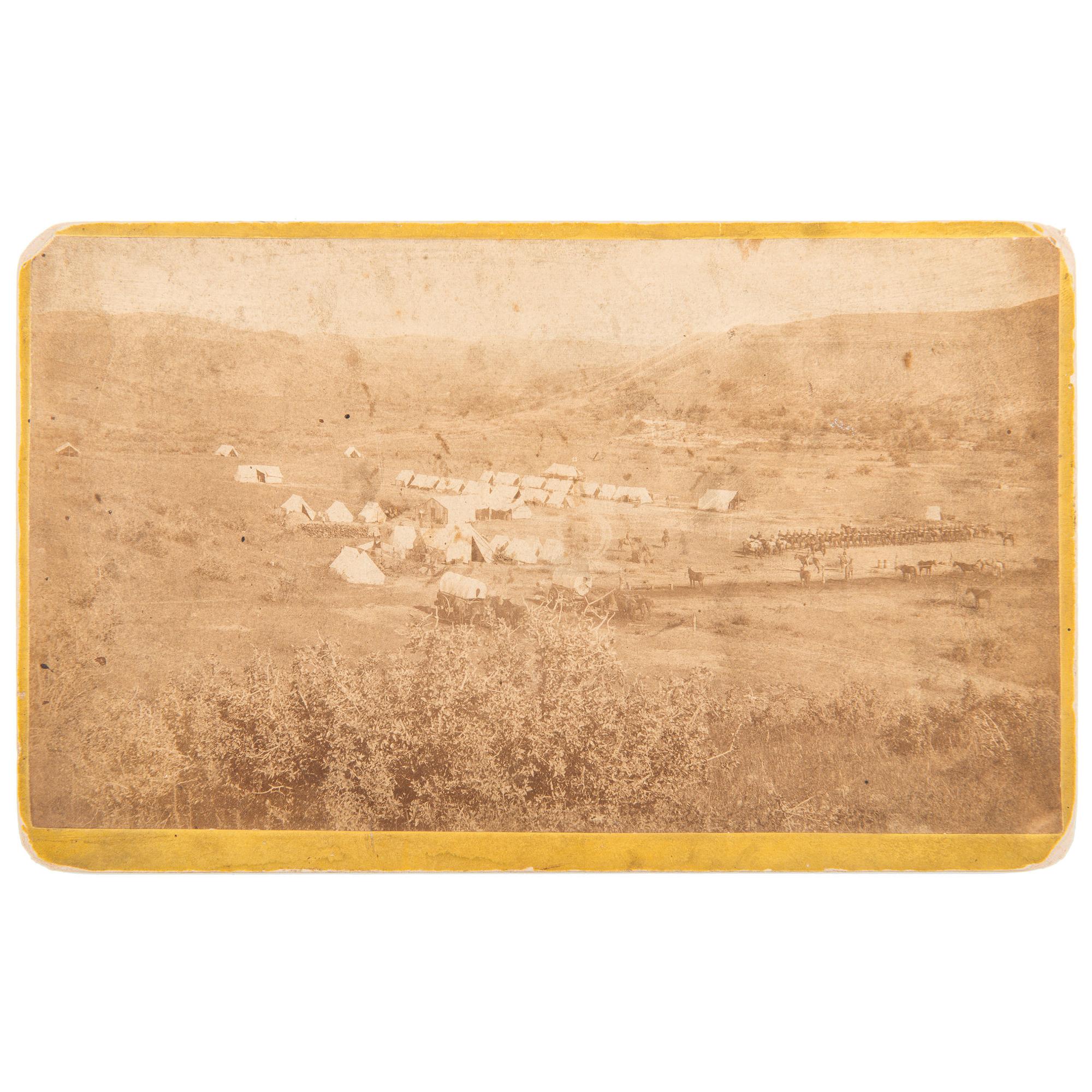 Camp Fairview, New Mexico, Boudoir Card with Notation Referencing Search for Geronimo