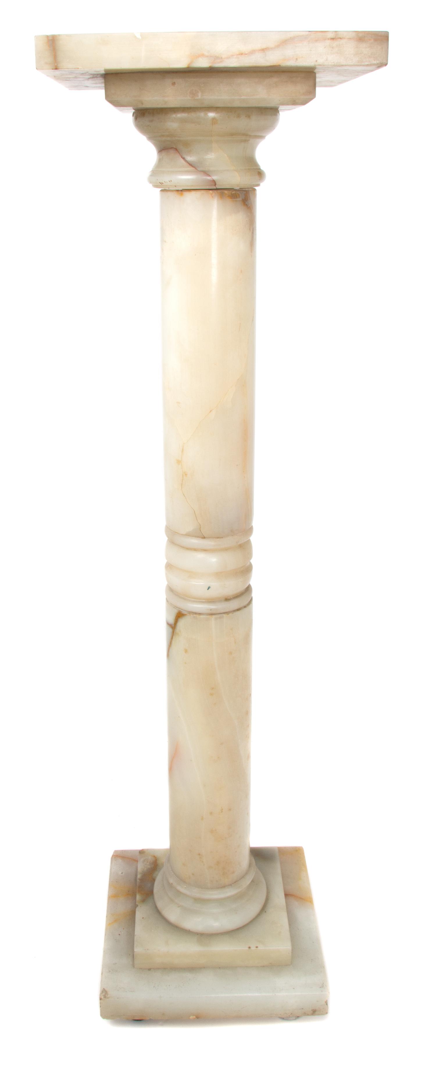 A Continental Onyx Pedestal Height 37 1/4 inches. — 19TH/20TH CENTURY