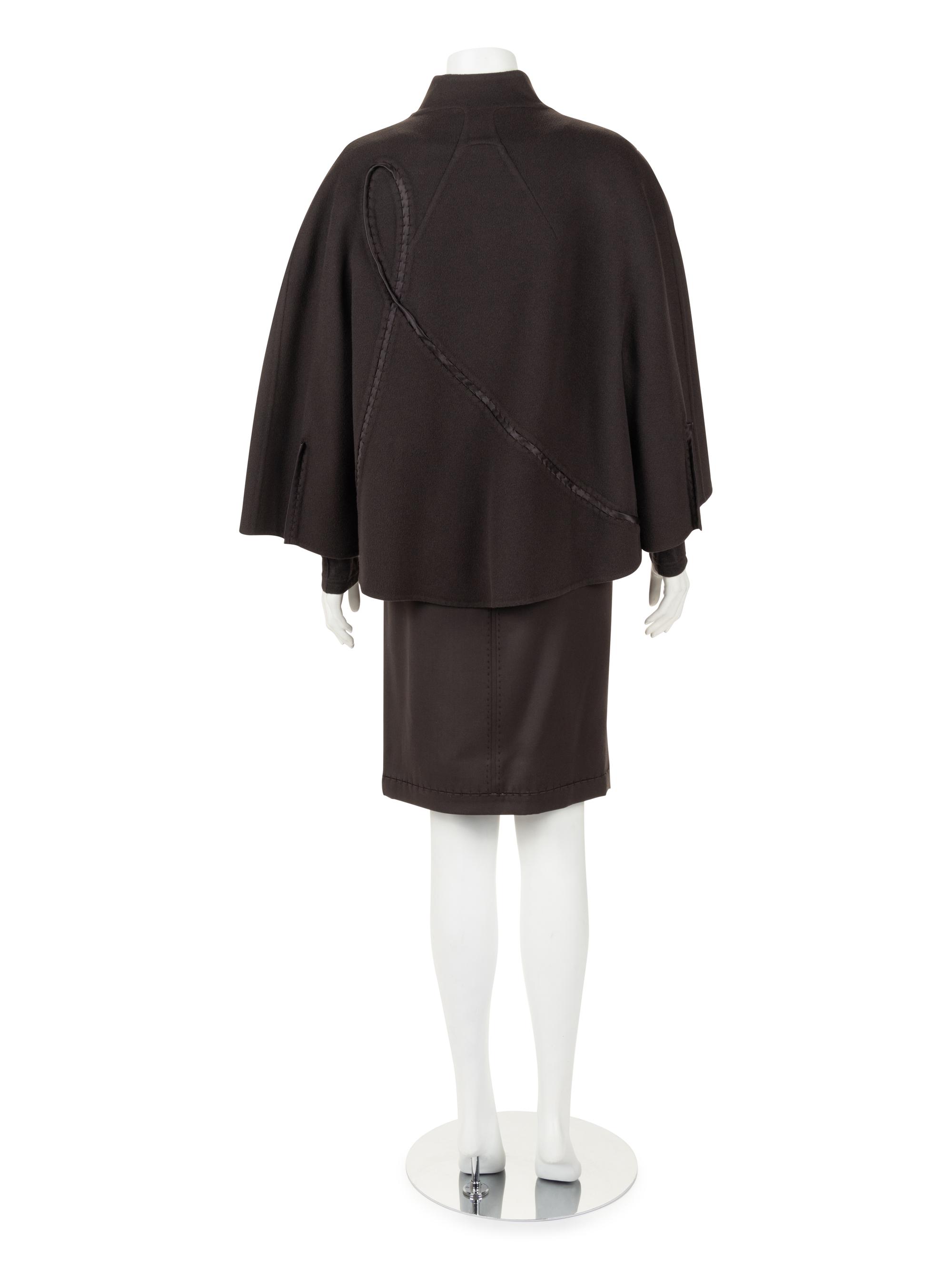 Chado Ralph Rucci Brown Cashmere Three-Piece Ensemble, 2000-10s