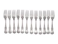 Twelve Victorian Silver Forks