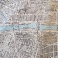 A Blondel La Rougery Map of Paris, after Georges Peltier 85" W x 78" D — France, 1966