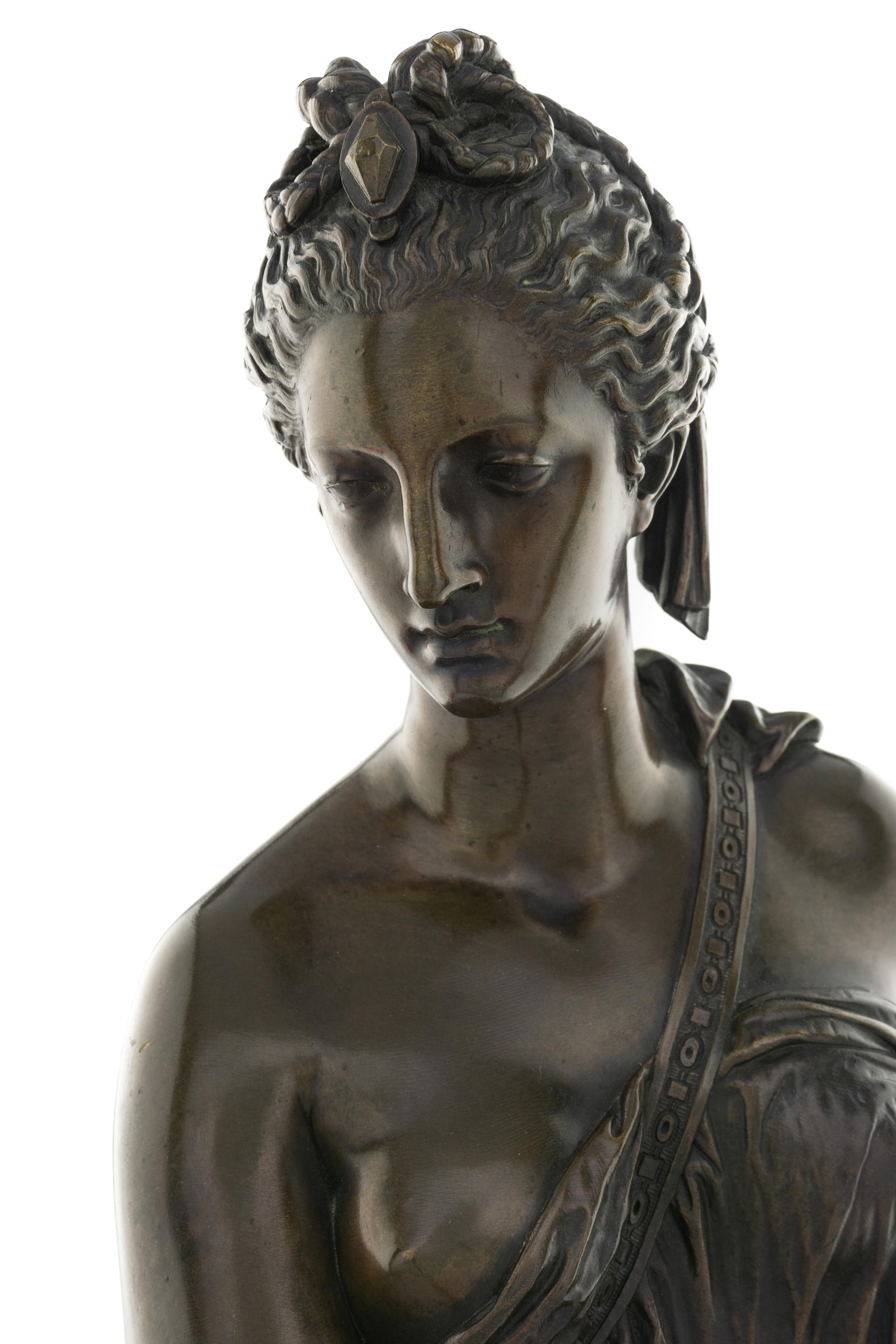 A Neoclassical Bronze Figure of a Woman