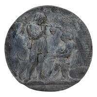 Four Lead Wall Plaques Depicting the Four Ages of Man Attributed to Bertel Thorvaldsen (Danish, c. 1770-1844)