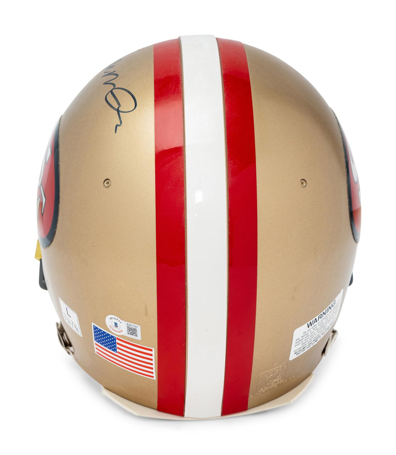 A Joe Montana Signed Autograph San Francisco 49ers Football Helmet (Beckett Authentication Services BAS Certified),
