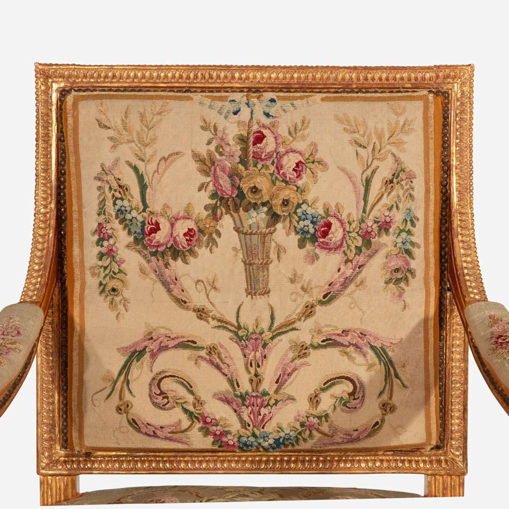 A Set of Four Louis XVI Giltwood Fauteuils 18th century