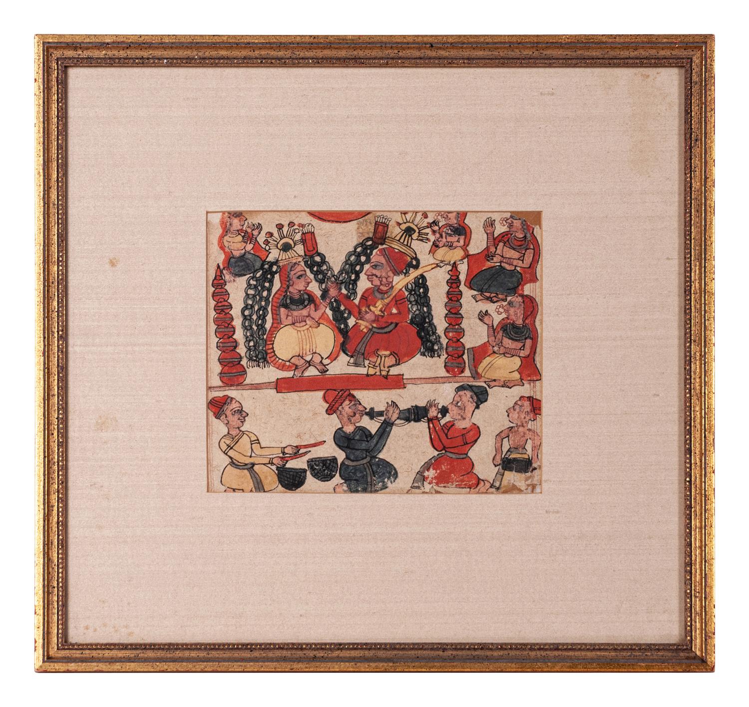 Seven Indian Miniature Paintings