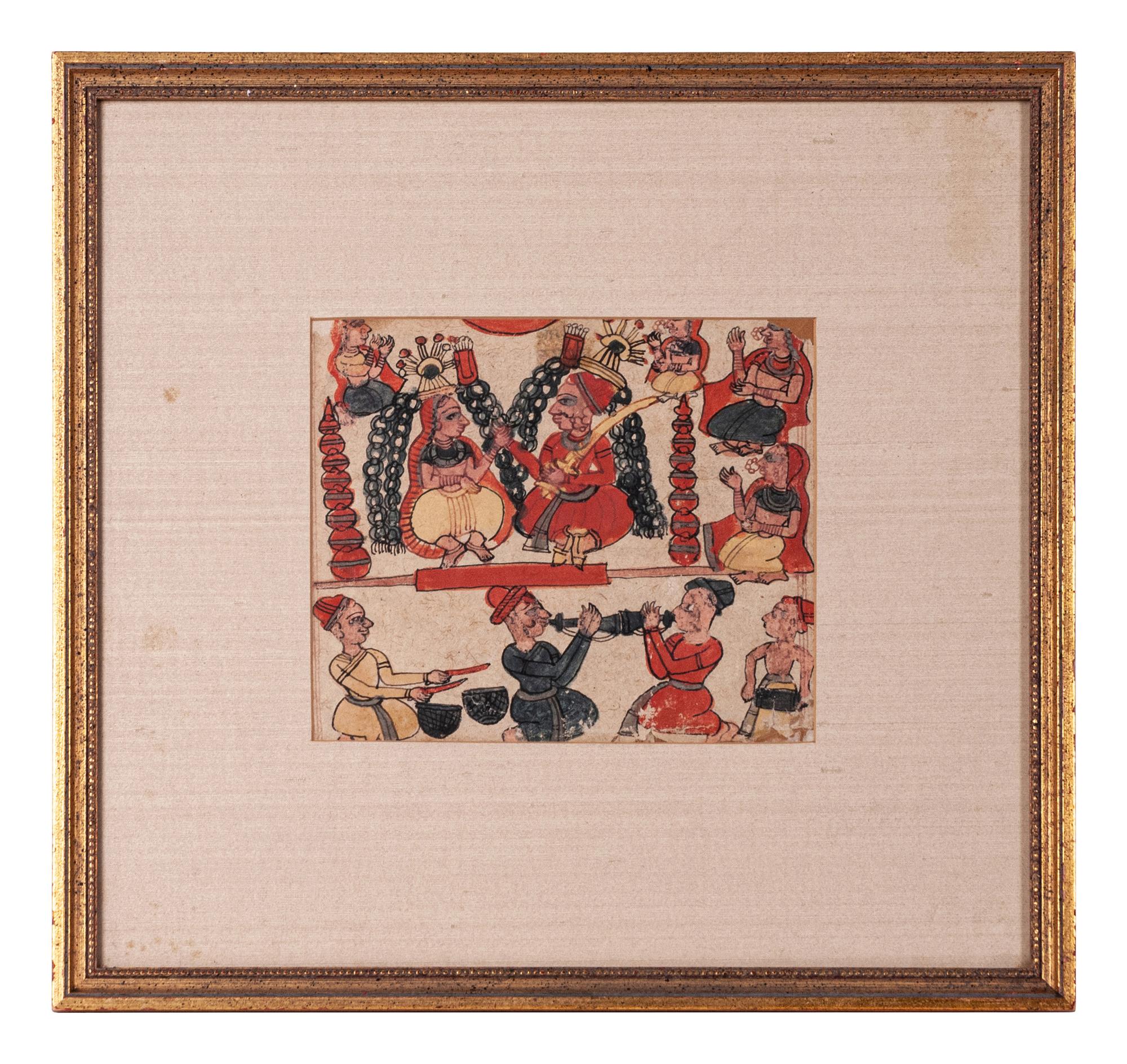 Seven Indian Miniature Paintings
