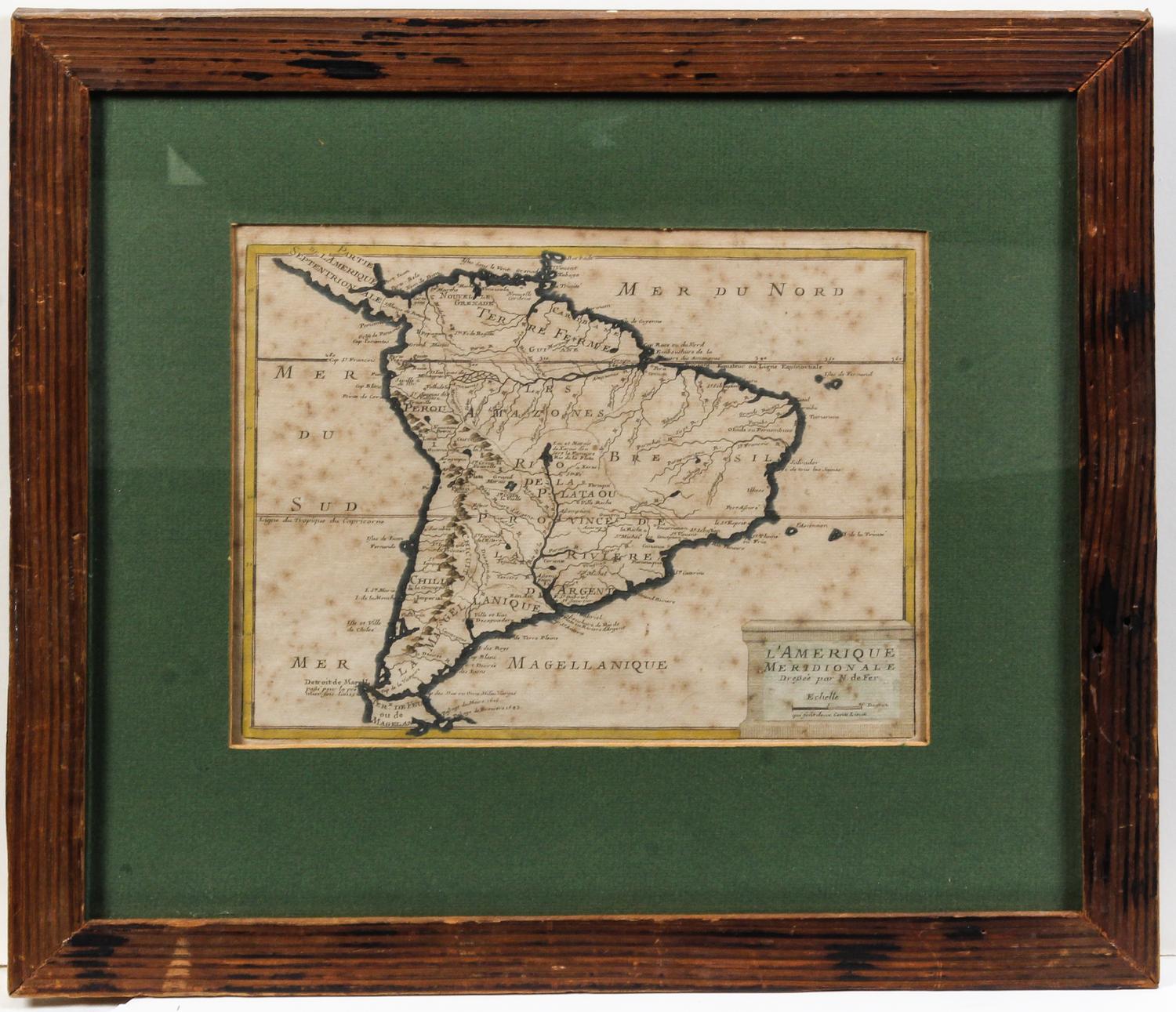 After Nicolas de Fer, (French, 1646–1720), L'Amerique Meridionale (A Map of South America)