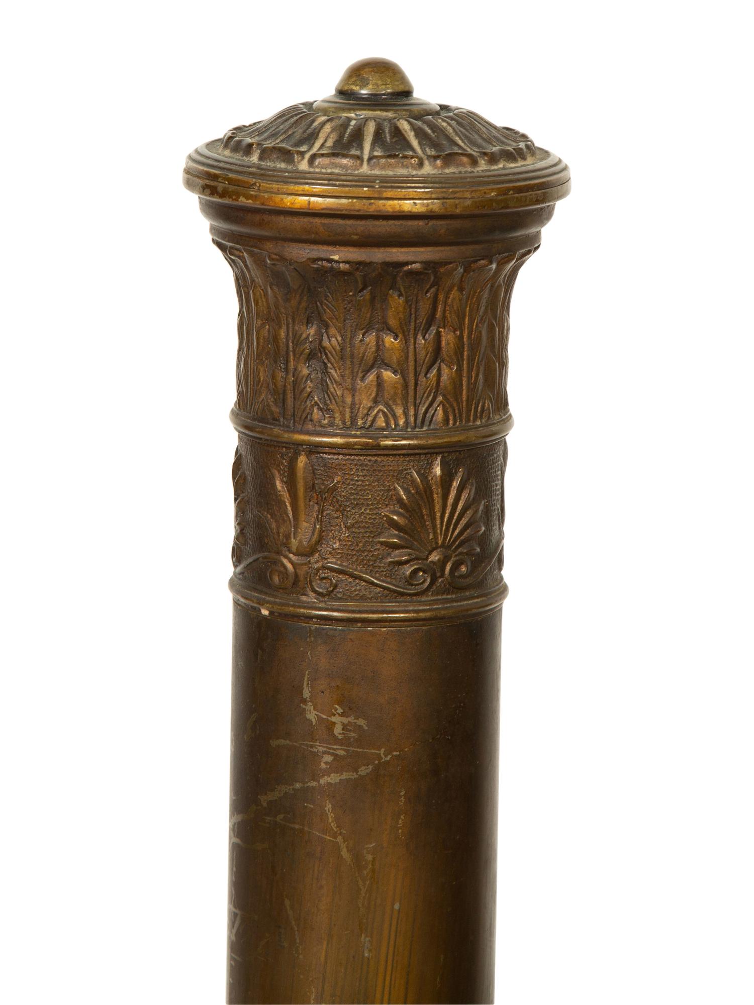 A Pair of Continental Bronze Andirons