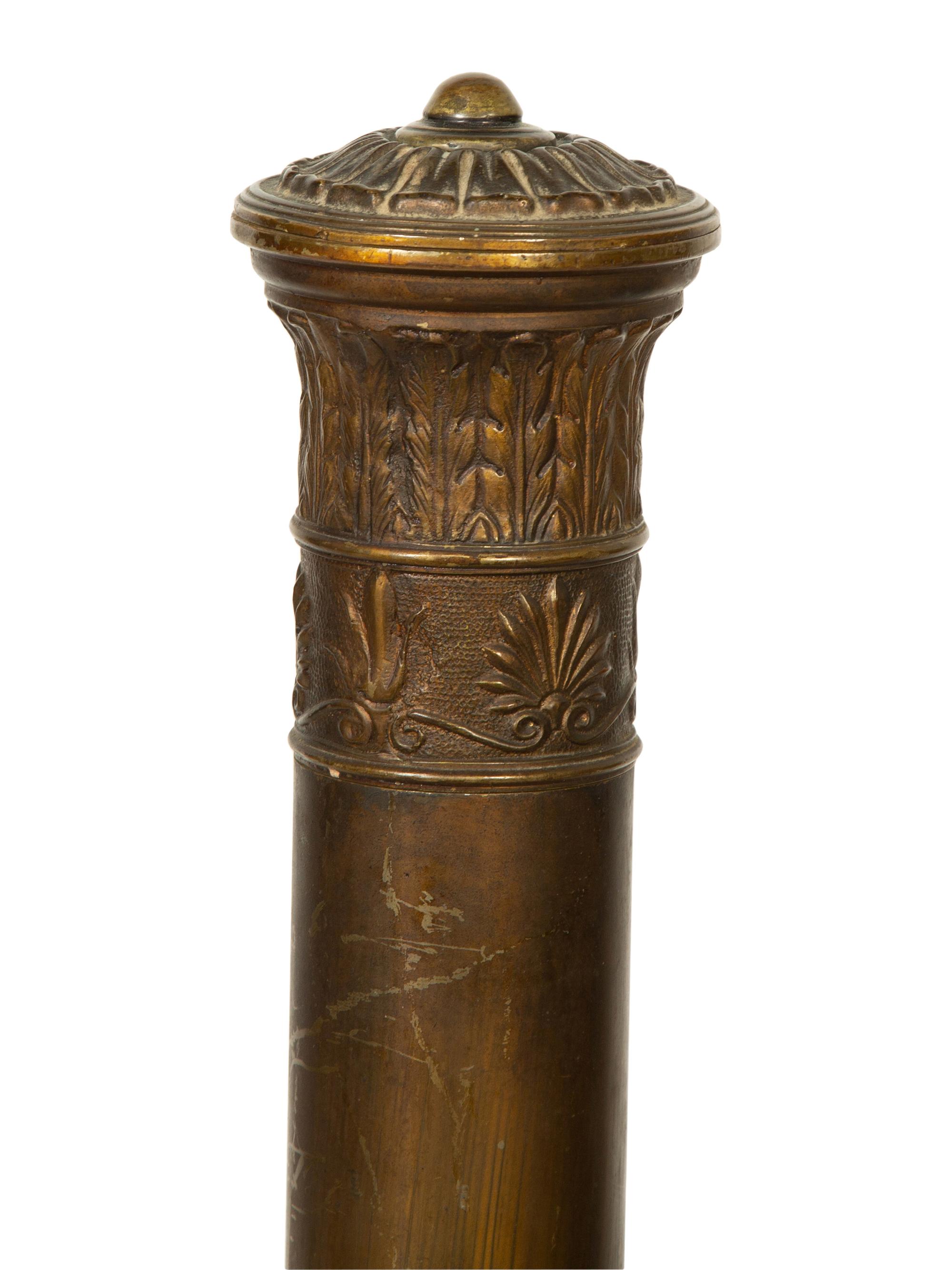 A Pair of Continental Bronze Andirons