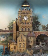 An Austrian Mechanical Landscape Diorama Clock