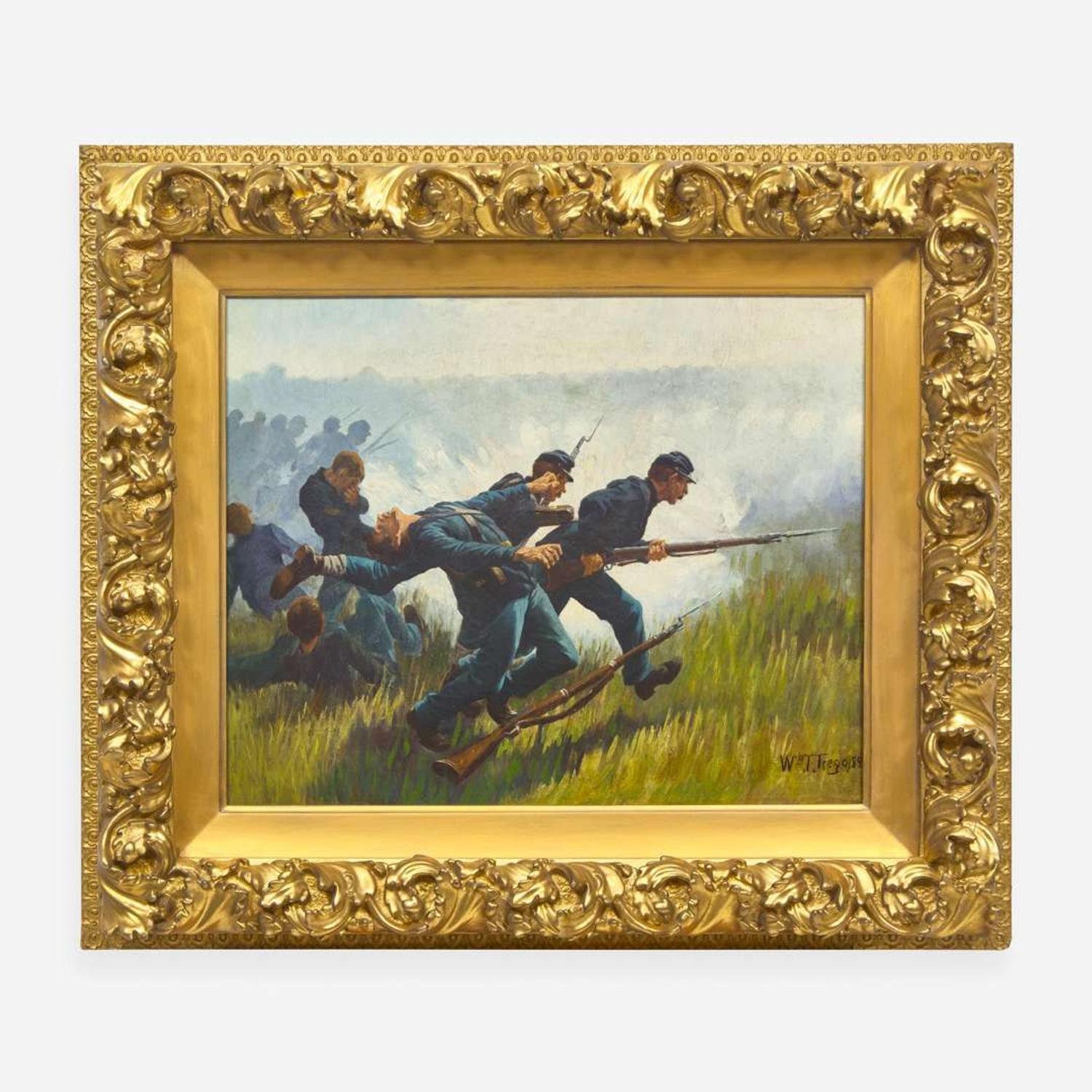 William Brooke Thomas Trego (American, 1858-1909) Three Union Soldiers (Study for the Rescue of the Colors)
