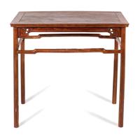 A Huali Table Height 30 1/2 x 34 3/4 x depth 19 1/2 inches. — QING DYNASTY (1644-1912)