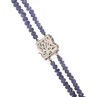 TANZANITE, DIAMOND, AND WHITE GOLD NECKLACE