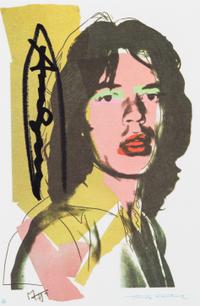 Andy Warhol, (American, 1928-1987), Mick Jagger, 1975 (set of ten announcement cards with cover published by Castelli Graphics for the