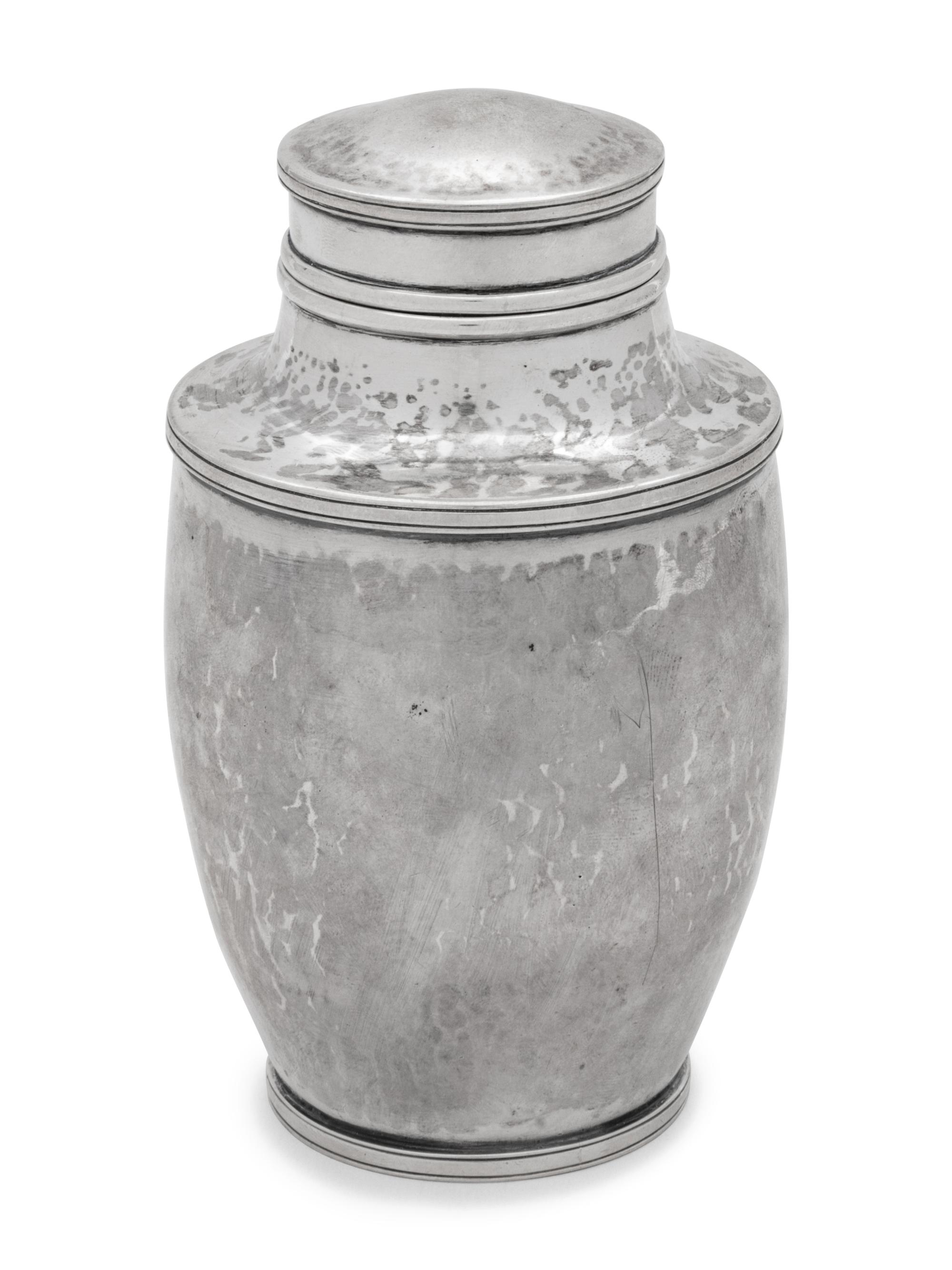 An American Silver Tea Caddy